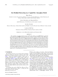 Fire-Modified Meteorology in a Coupled Fire–Atmosphere Model
