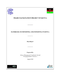 Handbook on Importing and Exporting in Kenya