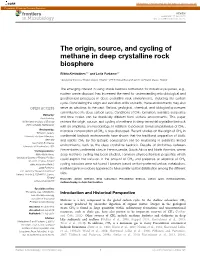 The Origin, Source, and Cycling of Methane in Deep Crystalline Rock Biosphere