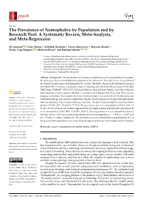 The Prevalence of Nomophobia by Population and by Research Tool: a Systematic Review, Meta-Analysis, and Meta-Regression