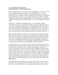 A Conversation with Sarah Harmer by Frank Goodman (4/2006, Puremusic.Com)