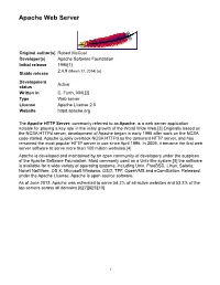Apache Web Server ______