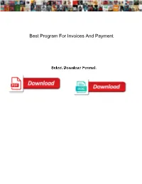 Best Program for Invoices and Payment