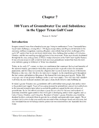 Chapter 7 100 Years of Groundwater Use and Subsidence in the Upper