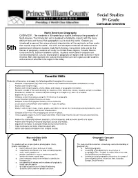 Grade 5 Curriculum Overview SS