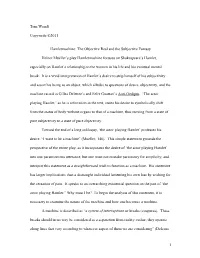 Hamletmachine the Objective Real and the Subjective Fantasy