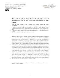 Path and Site Effects Deduced from Transfrontier Internet Macroseismic Data of Two Recent M4 Earthquakes in NW Europe