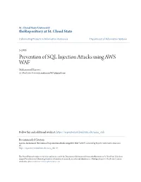 Prevention of SQL Injection Attacks Using AWS WAF Mohammed Kareem St