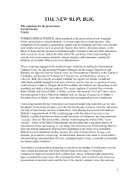 1 the Argument for the Prosecution David Scheffer 9.26.11