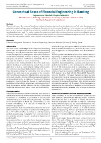 Conceptual Bases of Financial Engineering in Banking