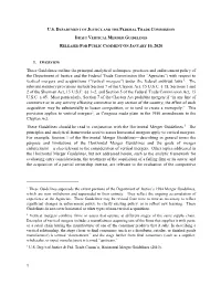 Draft Vertical Merger Guidelines