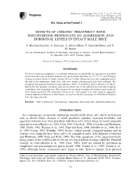 Effects of Chronic Treatment with Testosterone Propionate on Aggression and Hormonal Levels in Intact Male Mice