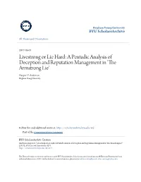 Livestrong Or Lie Hard: a Pentadic Analysis of Deception and Reputation Management in 'The Armstrong Lie' Harper D