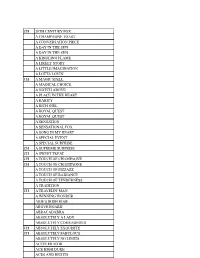 Saddlebred Sidewalk List.Docx