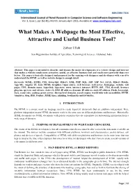 What Makes a Webpage the Most Effective, Attractive and Useful Business Tool?