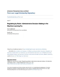 Administrative Decision Making in the Machine-Learning Era