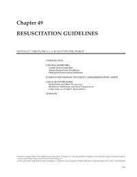 Chapter 49 Resuscitation Guidelines