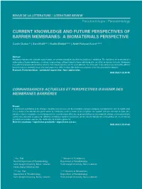 Current Knowledge and Future Perspectives of Barrier Membranes: a Biomaterials Perspective