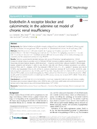 Endothelin a Receptor Blocker and Calcimimetic in the Adenine Rat