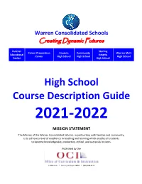 High School Course Description Guide 2021-2022