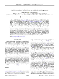 Local Determination of the Hubble Constant and the Deceleration Parameter