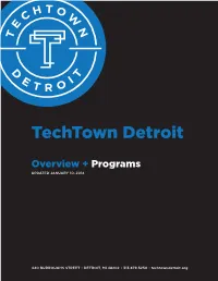 Overview + Programs UPDATED JANUARY 10, 2014