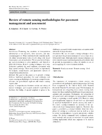 Review of Remote Sensing Methodologies for Pavement Management and Assessment