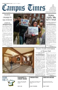 Sigma Alpha Mu Faces Trial