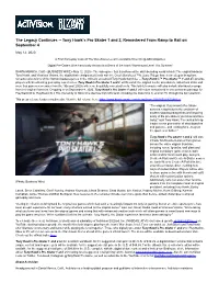 Tony Hawk's Pro Skater 1 and 2, Remastered from Ramp to Rail On