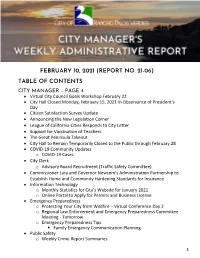 Weekly Admin Report