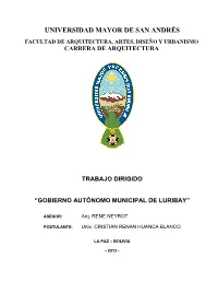 Gobierno Autónomo Municipal De Luribay”
