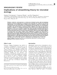 Implications of Streamlining Theory for Microbial Ecology