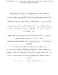 Integrating Tracking and Resight Data from Breeding Painted Bunting
