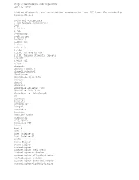 Jan 19, 2009 Listing of Generic, Non