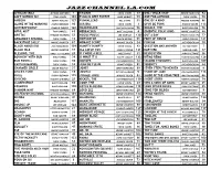 JCLA SONG LIST 1-5-20.Xlsb