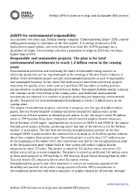 S EPS Focused on Ecology and Sustainable RES Projects