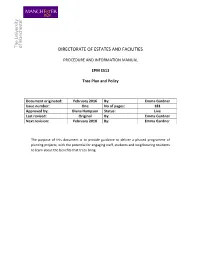 Tree Plan and Policy