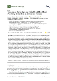 Unmanned Aerial Systems-Aided Post-Flood Peak Discharge Estimation in Ephemeral Streams