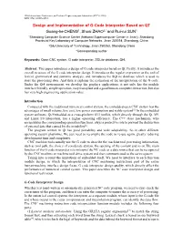 Design and Implementation of G-Code Interpreter Based on QT