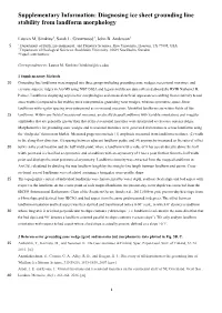 Diagnosing Ice Sheet Grounding Line Stability from Landform Morphology