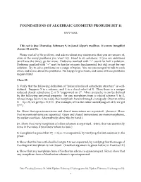 Foundations of Algebraic Geometry Problem Set 11