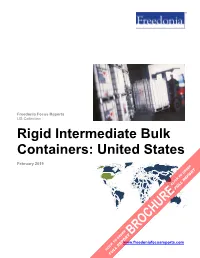 Rigid Intermediate Bulk Containers: United States