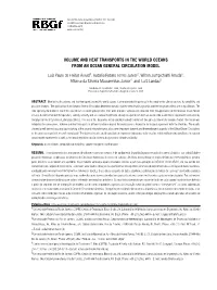 Volume and Heat Transports in the World Oceans from an Ocean General Circulation Model