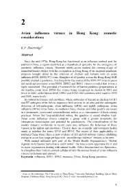 Avian Influenza Viruses in Hong Kong: Zoonotic Considerations