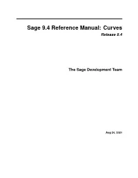 Sage 9.4 Reference Manual: Curves Release 9.4