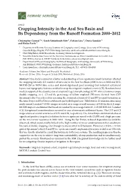 Cropping Intensity in the Aral Sea Basin and Its Dependency from the Runoff Formation 2000–2012