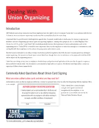 Dealing with Union Organizing
