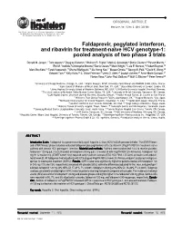 Faldaprevir, Pegylated Interferon, and Ribavirin for Treatment-Naïve HCV Genotype-1: Pooled Analysis of Two Phase 3 Trials