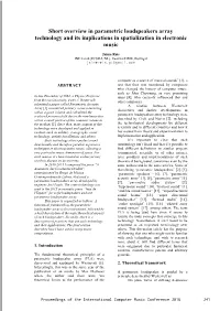 Short Overview in Parametric Loudspeakers Array Technology And