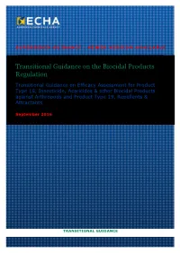 Transitional Guidance on the Biocidal Products Regulation